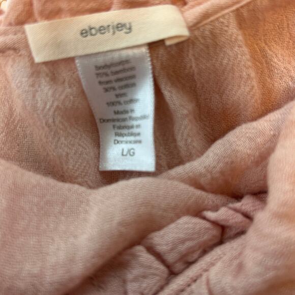 Eberjey Anthopologie Peach Boho Fringed Beach Cover Up Womens Size Large - Picture 5 of 6